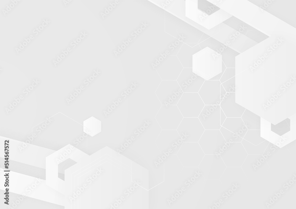 Fototapeta premium Minimal geometric white light background abstract design. Vector illustration abstract graphic design banner pattern background template.