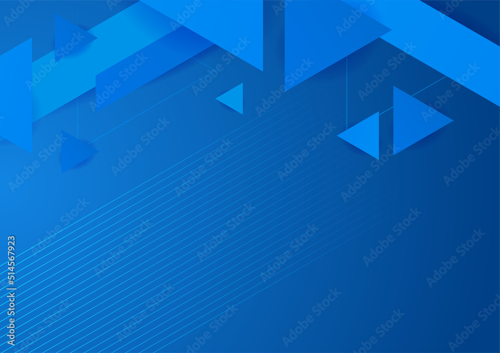 Fototapeta premium Minimal geometric blue background abstract design. Vector illustration abstract graphic design banner pattern background template.