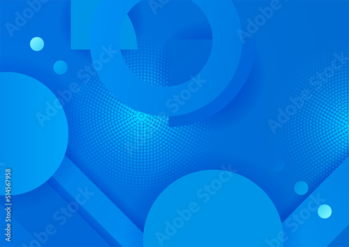 Minimal geometric blue background abstract design. Vector illustration abstract graphic design banner pattern background template.