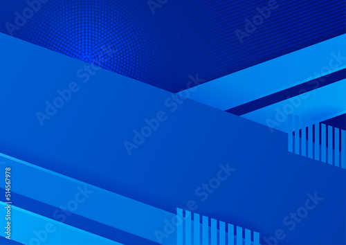 Minimal geometric blue background abstract design. Vector illustration abstract graphic design banner pattern background template.