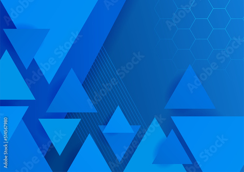 Minimal geometric blue background abstract design. Vector illustration abstract graphic design banner pattern background template.