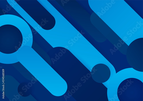 Minimal geometric blue background abstract design. Vector illustration abstract graphic design banner pattern background template.