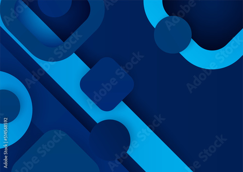 Minimal geometric blue background abstract design. Vector illustration abstract graphic design banner pattern background template.