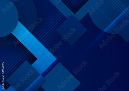 Minimal geometric blue background abstract design. Vector illustration abstract graphic design banner pattern background template.
