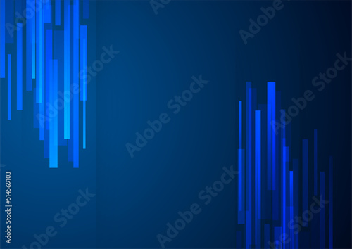 Minimal geometric blue background abstract design. Vector illustration abstract graphic design banner pattern background template.