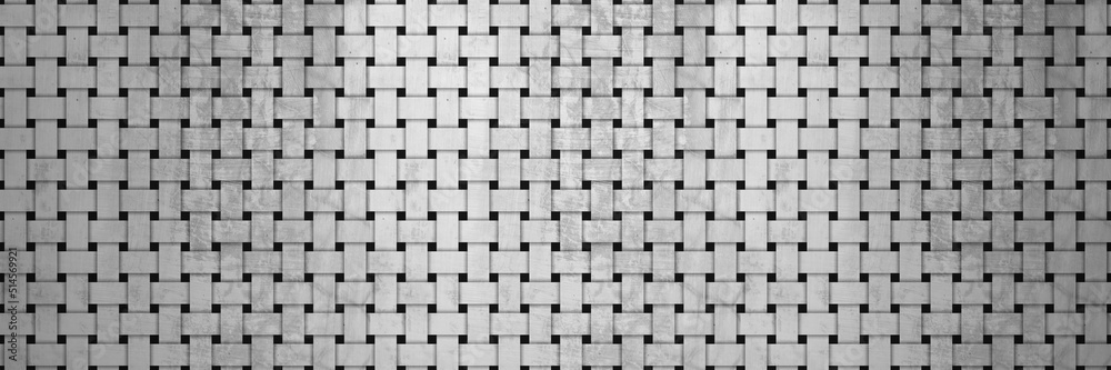 Old metal weaving pattern, woven metal texture for background and