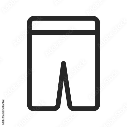 Pants line icon, vector illustration isolated on white background. Editable stroke.