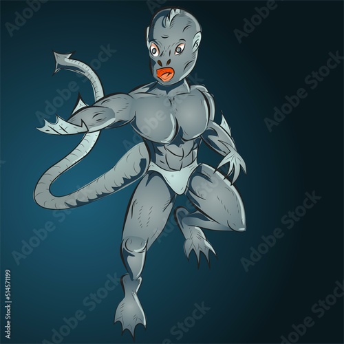 Fantasy Fairy Tale Mythology Sea Monster Illustration