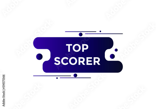 top scorer text label sticker banner. Vector Illustration top scorer Button.
 photo