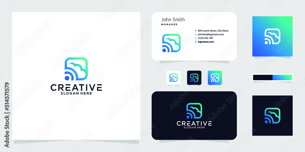 Signal cloud logo graphic design for other uses is very suitable for use Signal cloud logo graphic design for other uses is very suitable for use