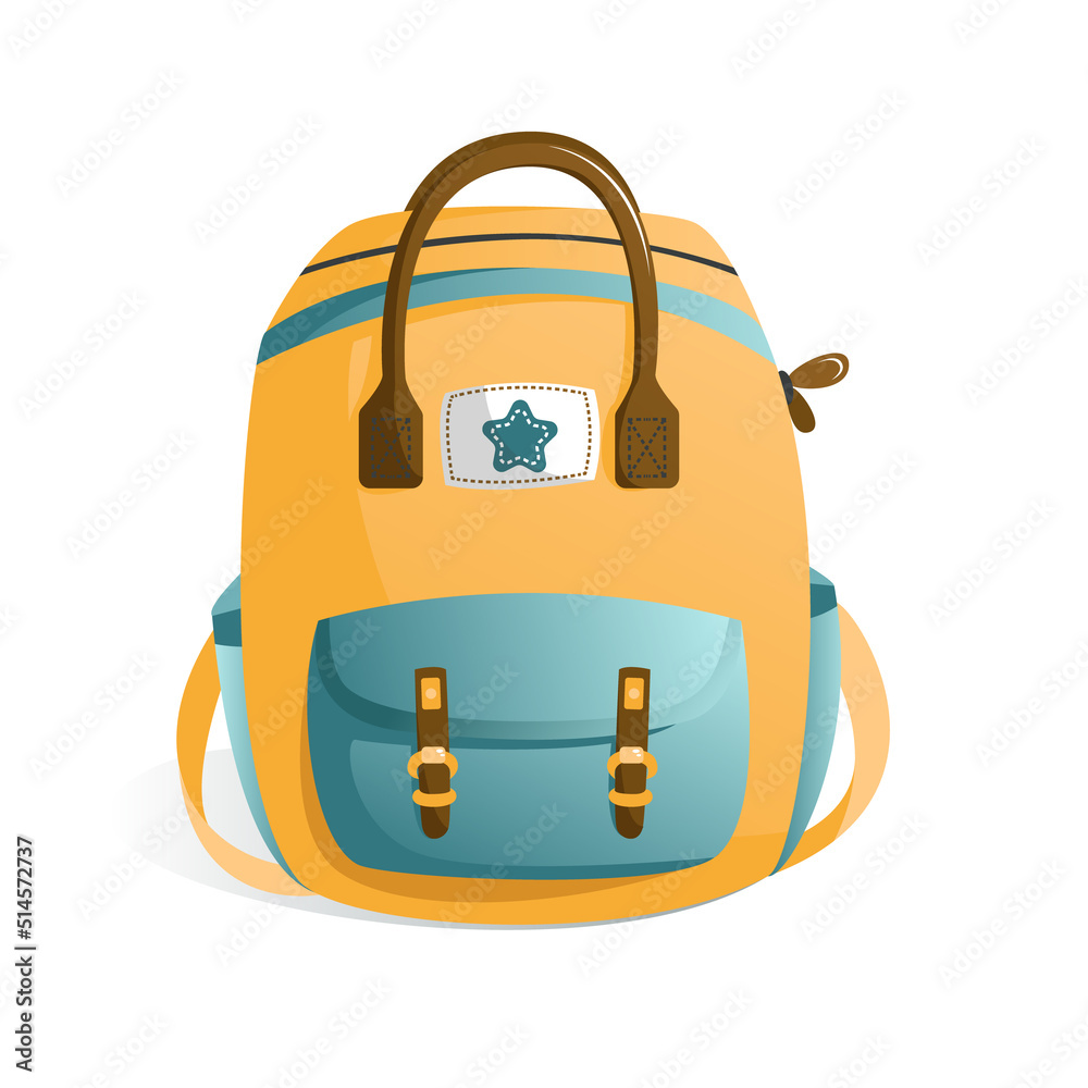 Obraz bag isolated on white background, school backpack isolated on white background, bag vector, travel bag, background for school, school theme fototapeta, plakat