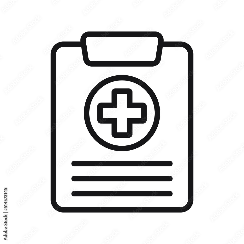 Medical record icon, medical report icon. Health care diagnosis clipboard icon design template, vector isolated. Medical record icon, medical report icon. Health care diagnosis clipboard icon design template, vector isolated.