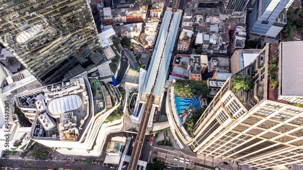 Aerial view of Bangkok District