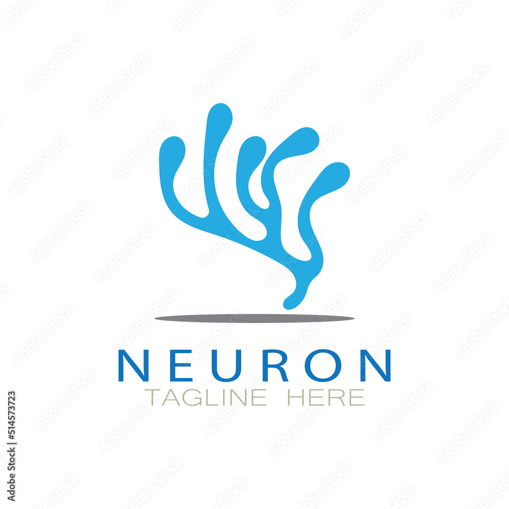 Neuron logo or nerve cell logo design,molecule logo illustration template icon with vector concept Neuron logo or nerve cell logo design,molecule logo illustration template icon with vector concept