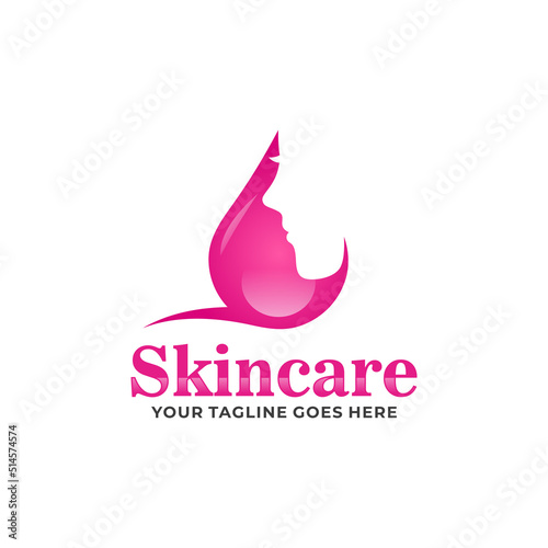 Skincare logo design vector