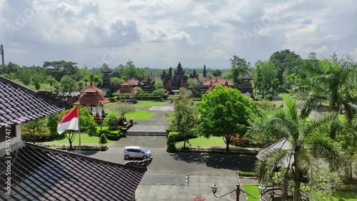 View of Lingga Bhuwana Temple from the Badung Regent's Office at PUSPEM (center of government) Badung Regency, Bali photo