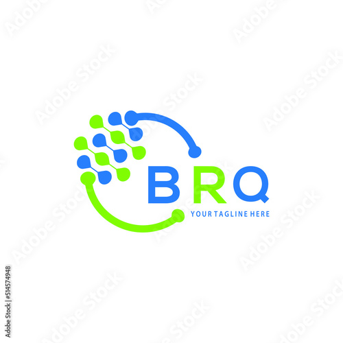 BRQ logo design initial creative letter logo.BRQ unique letter logo design.BRQ vector logo simple, elegant and luxurious,technology logo shape.  photo