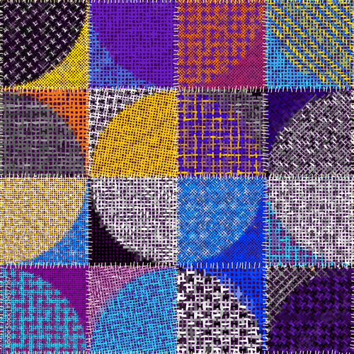 Imitation of a texture of rough canvas. Seamless pattern.