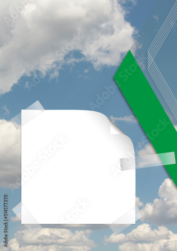 Layout Wolken grün