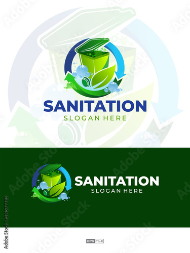 Sanitation logo design vector