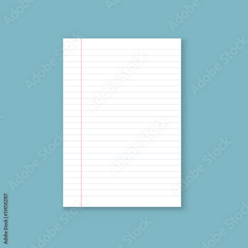 Notebook icon in flat style. Paper sheet vector illustration on isolated background. Page sign business concept.