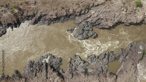 The stormy Katun River in the Altai Mountains
