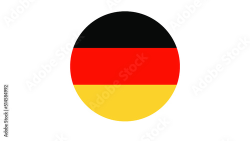 Germany flag circle  vector image and icon