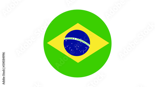 Free Download Brazil flag circle, vector image and icon - GFXLoad