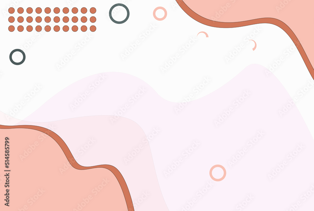 Abstract brown and beige dynamic shapes background cut wavy with round ornament. Vector illustration. EPS 10.