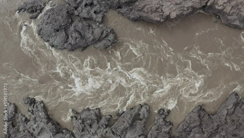 The stormy Katun River in the Altai Mountains
