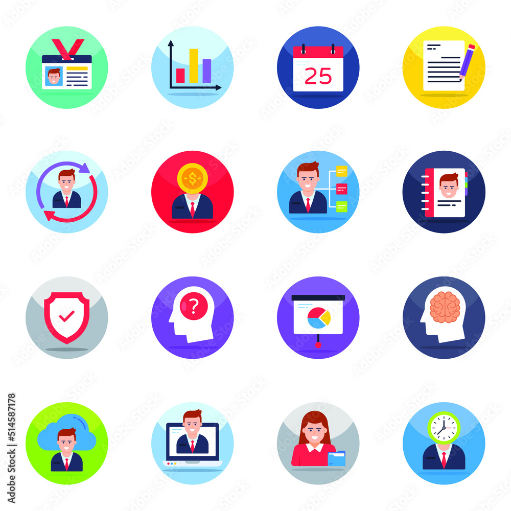 Pack of Hr Flat Icons

