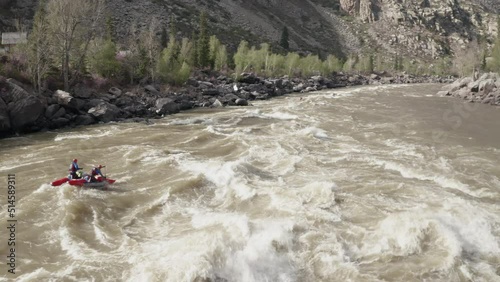 The stormy Katun River in the Altai Mountains
