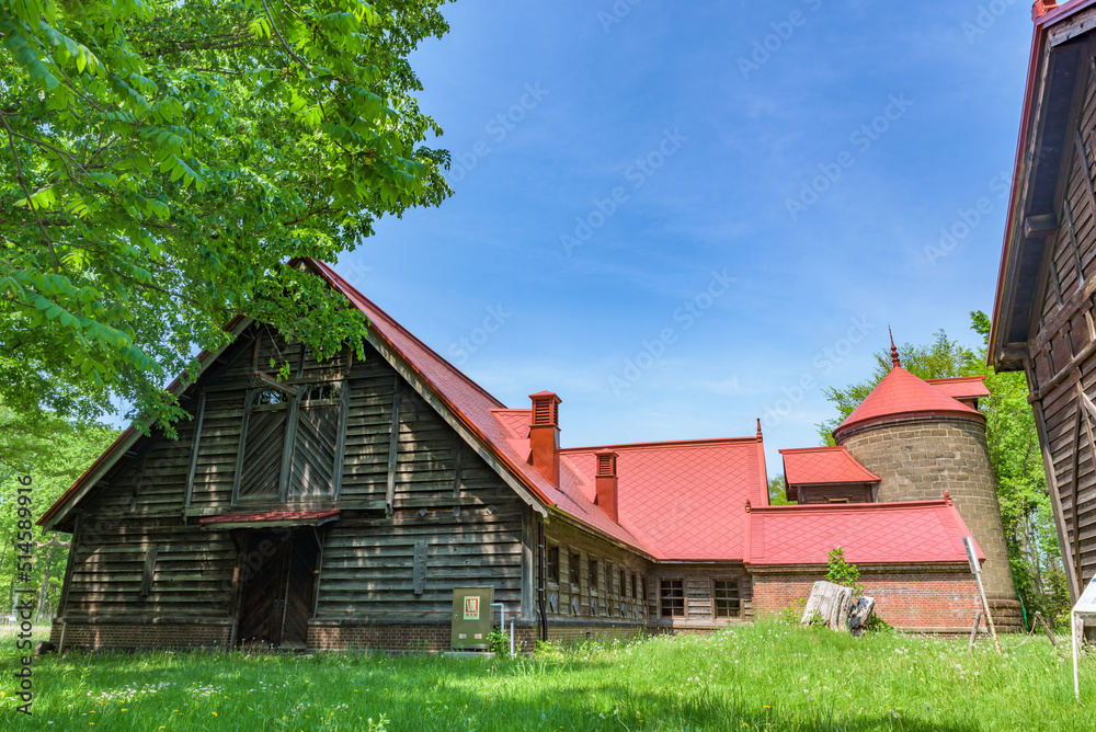 Obraz premium apporo Agricultural College Dairy Farm, one of Important Cultural Properties of Japan, in Sapporo City, Hokkaido, Japan..