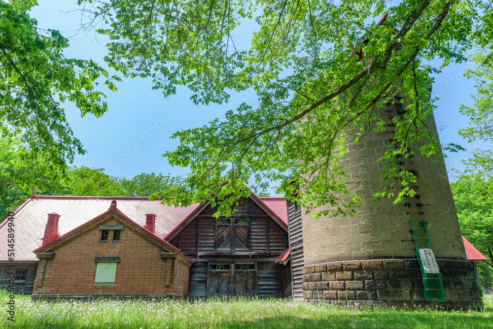 apporo Agricultural College Dairy Farm, one of Important Cultural Properties of Japan, in Sapporo City, Hokkaido, Japan.. apporo Agricultural College Dairy Farm, one of Important Cultural Properties of Japan, in Sapporo City, Hokkaido, Japan..
