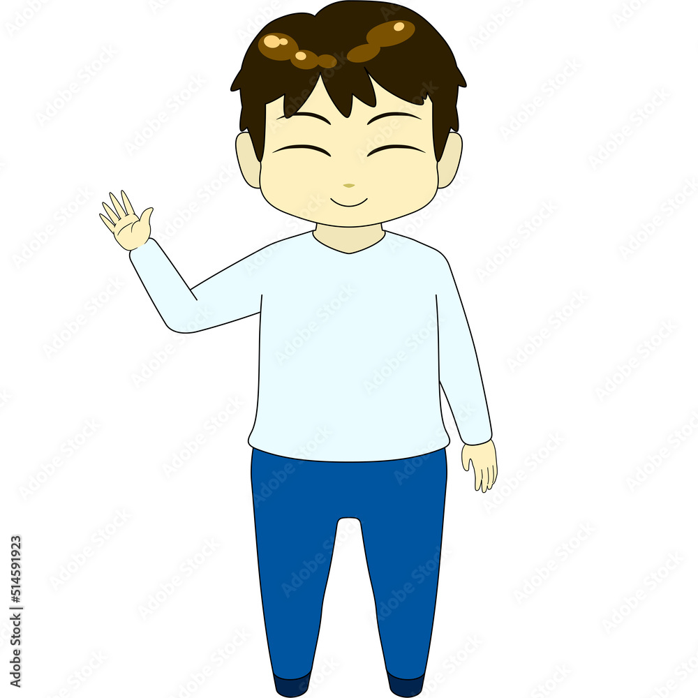 ちびキャラのイラスト(男・正面) ちびキャラのイラスト(男・正面)