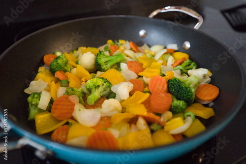 Lowcarb, gesunde, vegetarische vegane Gemüsepfanne 