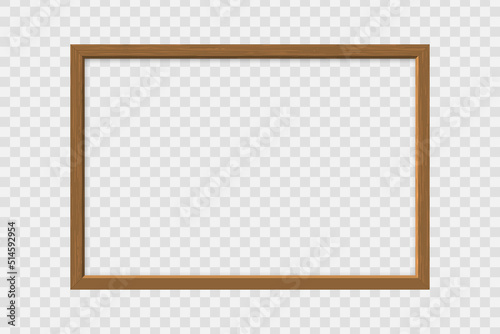 3d realistic wooden frame mockup