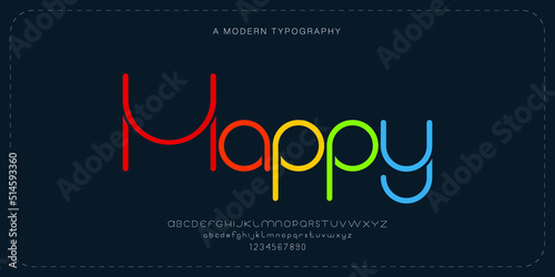 Wallpaper Mural Minimal modern alphabet fonts. Playful typography greeting fashion trendy future creative logo font. vector illustration Torontodigital.ca