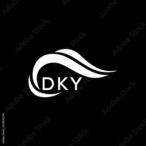 DKY letter logo. DKY best black ground vector image. DKY letter logo design for entrepreneur and business.
 photo