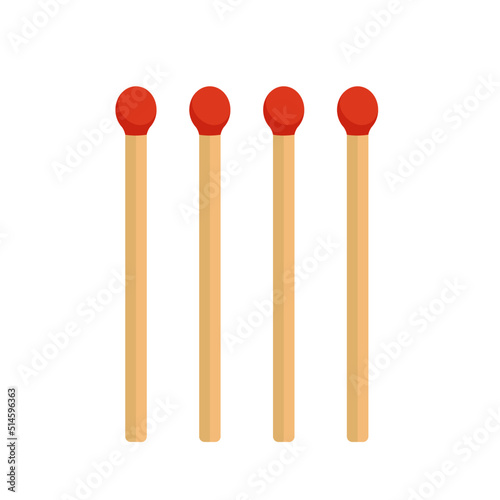 set of matches flat style vector illustration