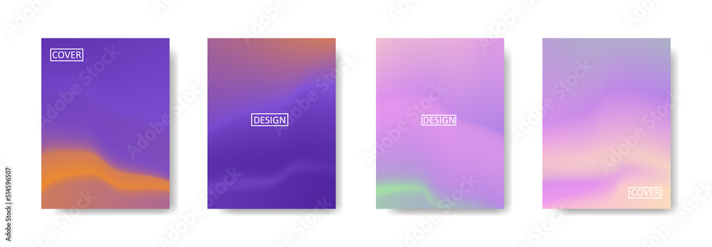 Set of abstract background with beautiful gradation color, colorful background for poster flyer banner backdrop.vertical banner.cool fluid background vector illustration
