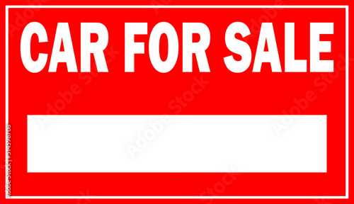 Car for sale sign vector