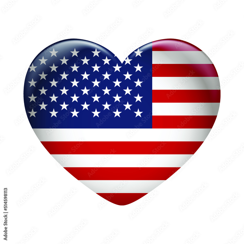 United States Of America flag icon isolated on white background. USA flag. Flag icon glossy. United States Of America flag icon isolated on white background. USA flag. Flag icon glossy.