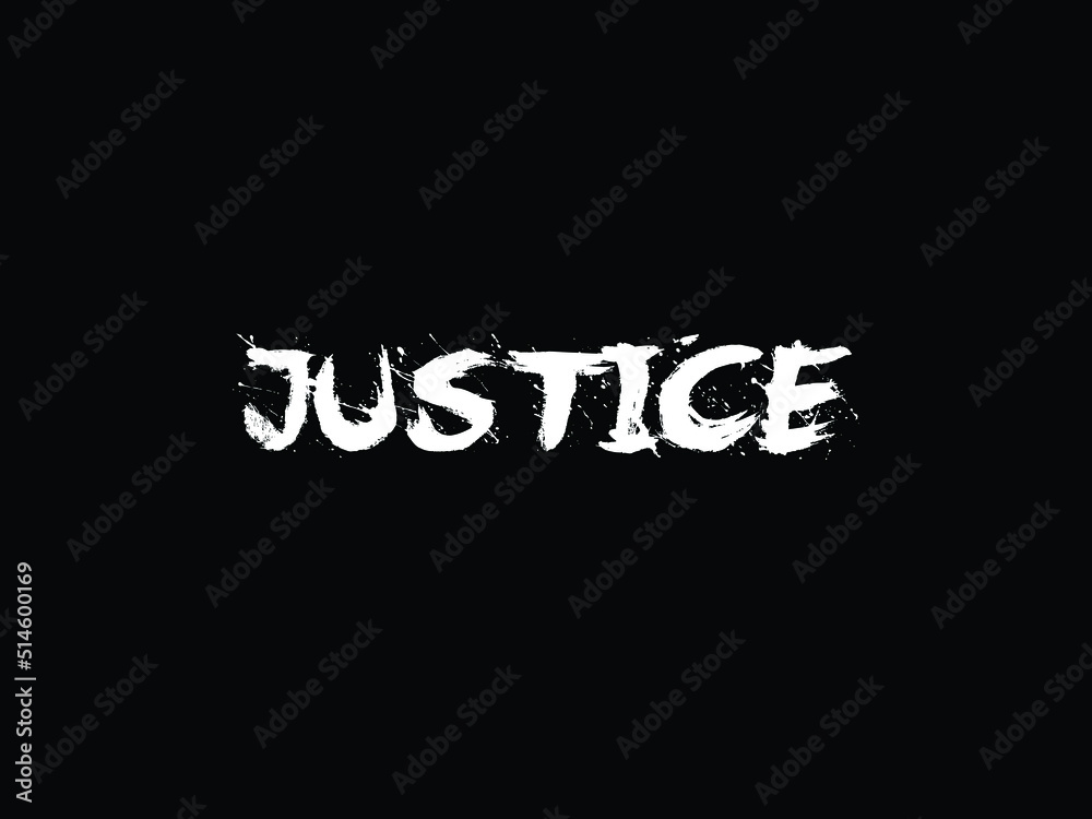 Justice typhograpy vector graphic trendy design with red color