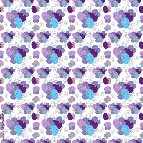 seamless pattern with flowers