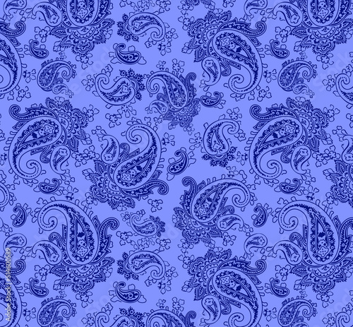 seamless floral pattern, seamless pattern with paisley