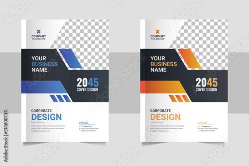 Annual report brochure flyer design template vector, Leaflet presentation, book cover, layout photo