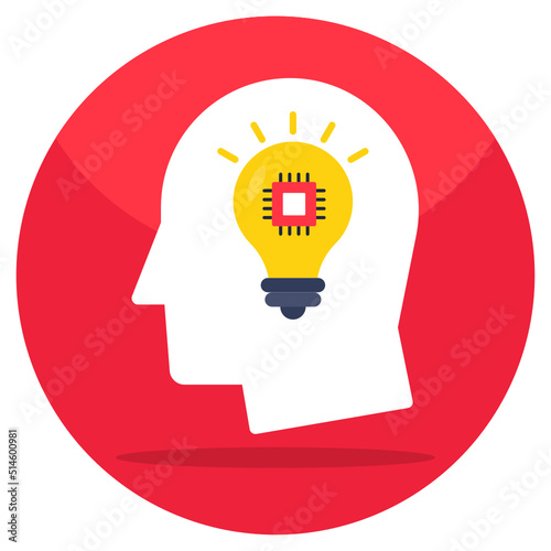 Unique design icon of smart idea