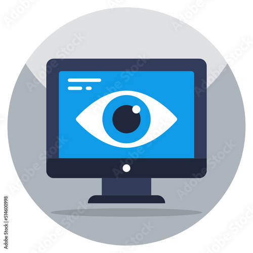 Flat design icon of system monitoring