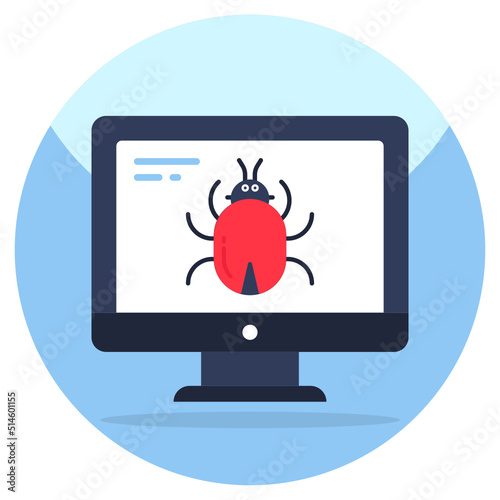 Perfect design icon of online bug